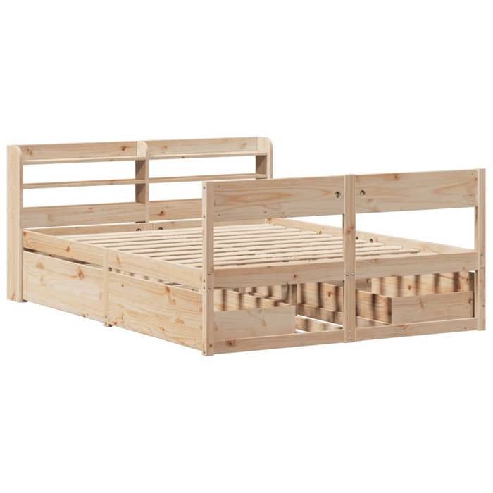 VidaXL Bed Frames Without Mattress 120x200 Cm Solid Pine Wood 3307125