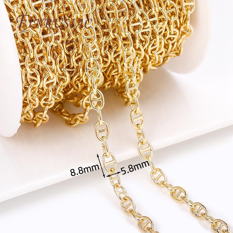 Multi-types 14K Gold Plated Metal Chain Roll For Jewelry Making,Handmade DIY  Necklace Cable Chain Spool,Supplies For Jewelry
