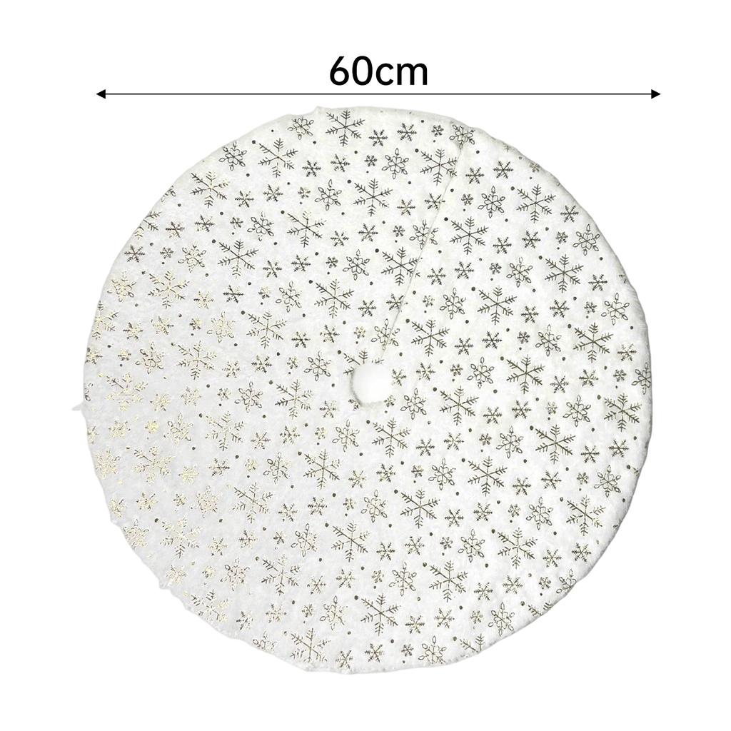 1/5pcs Christmas Tree Skirt White Plush Xmas Tree Bottom Decor Skirt Mat Christmas Decor Carpet DIY Home New Year Decor Supplies
