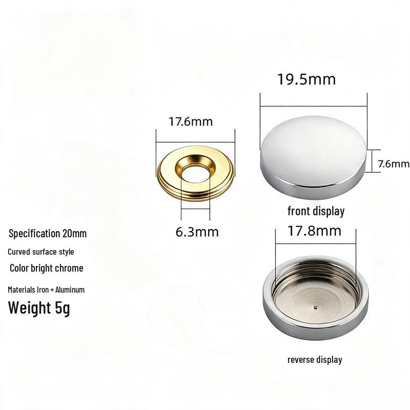 Acrylic Decorative Mirror Screw Cap for Glass and Tile Fixing