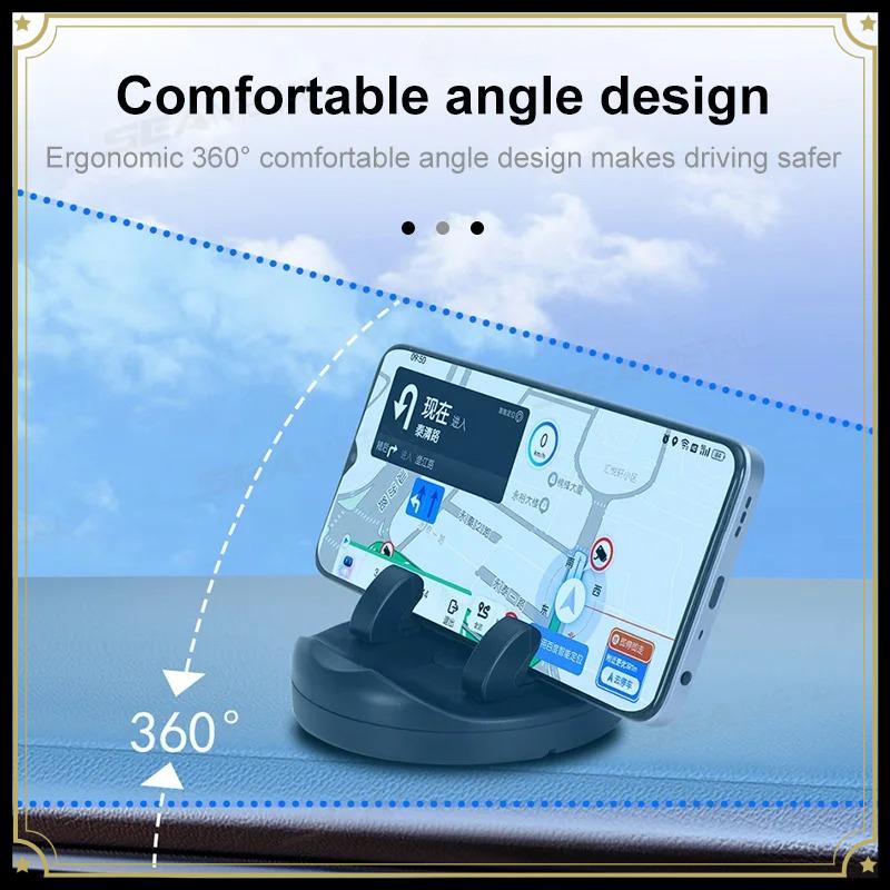 360 Degree Rotatable Mobile Phone Holder Car Bracket Non-Slip GPS Navigation Car Mount Support In Car With Number Plate