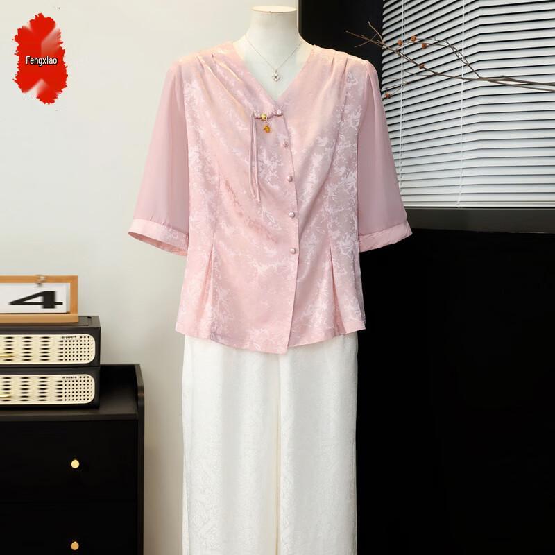 New Chinese Style Summer Shirt for Middle-aged Women