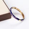 Enamel Enamel Flower Bangle Colorful Women's Hand Bracelet Vintage Cloisonne Bangle  Jewelry Gifts