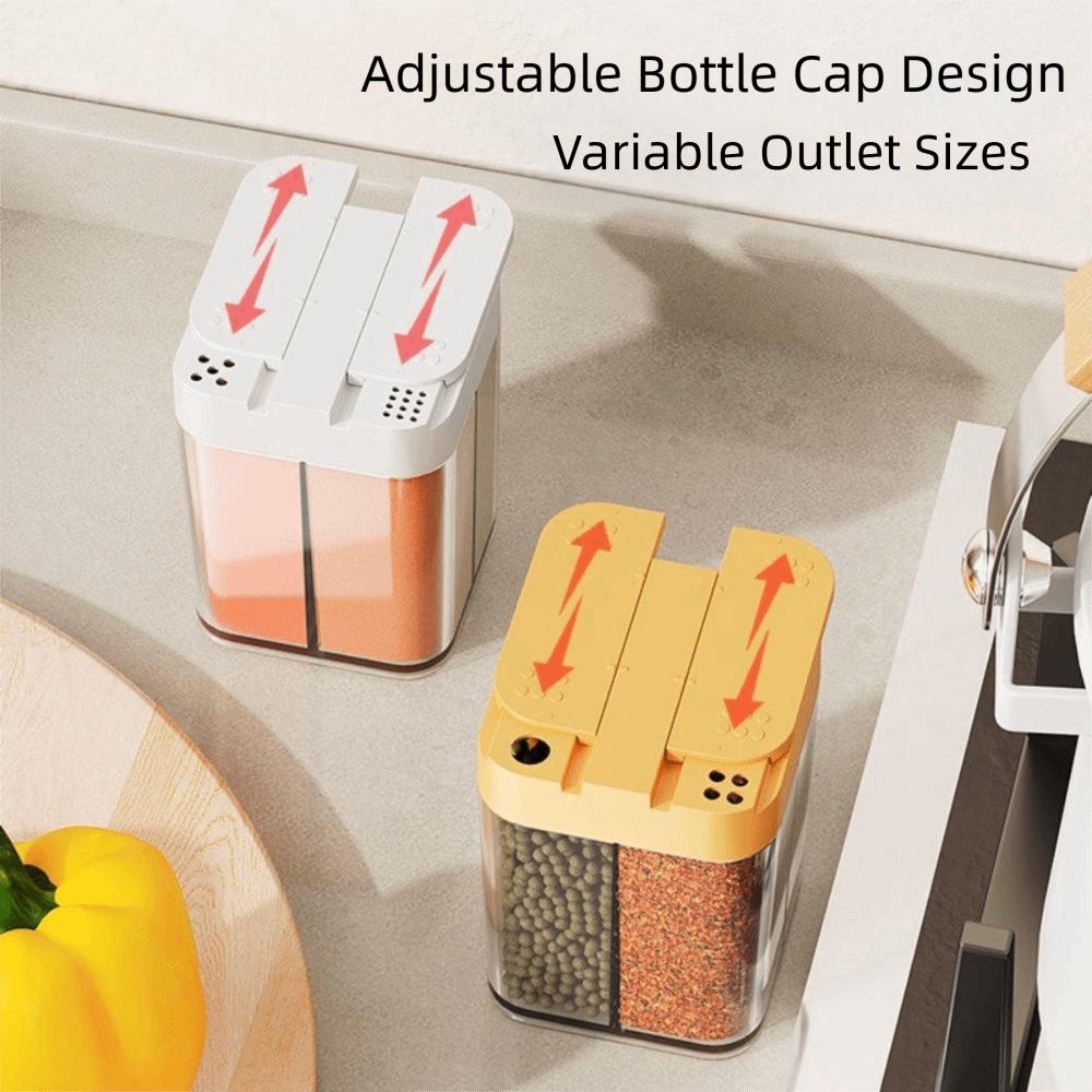 Sliding Cover Seasoning Container Adjustable Holes Salt Pepper Shaker Condiment Jar Outdoor Use