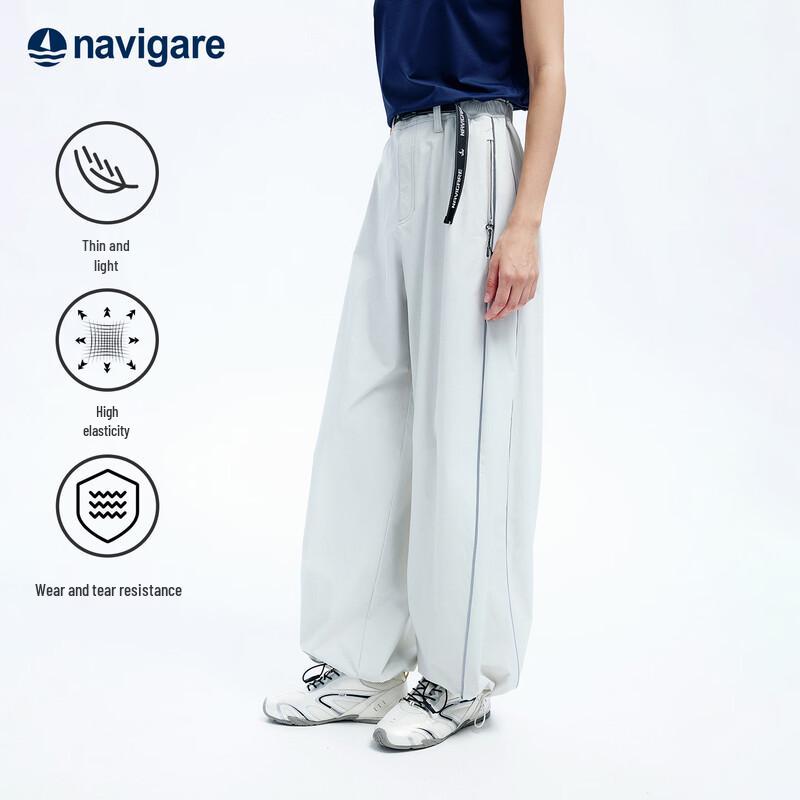 Navigare Women s Lightweight Wide-Leg Cuffed Casual Pants XL