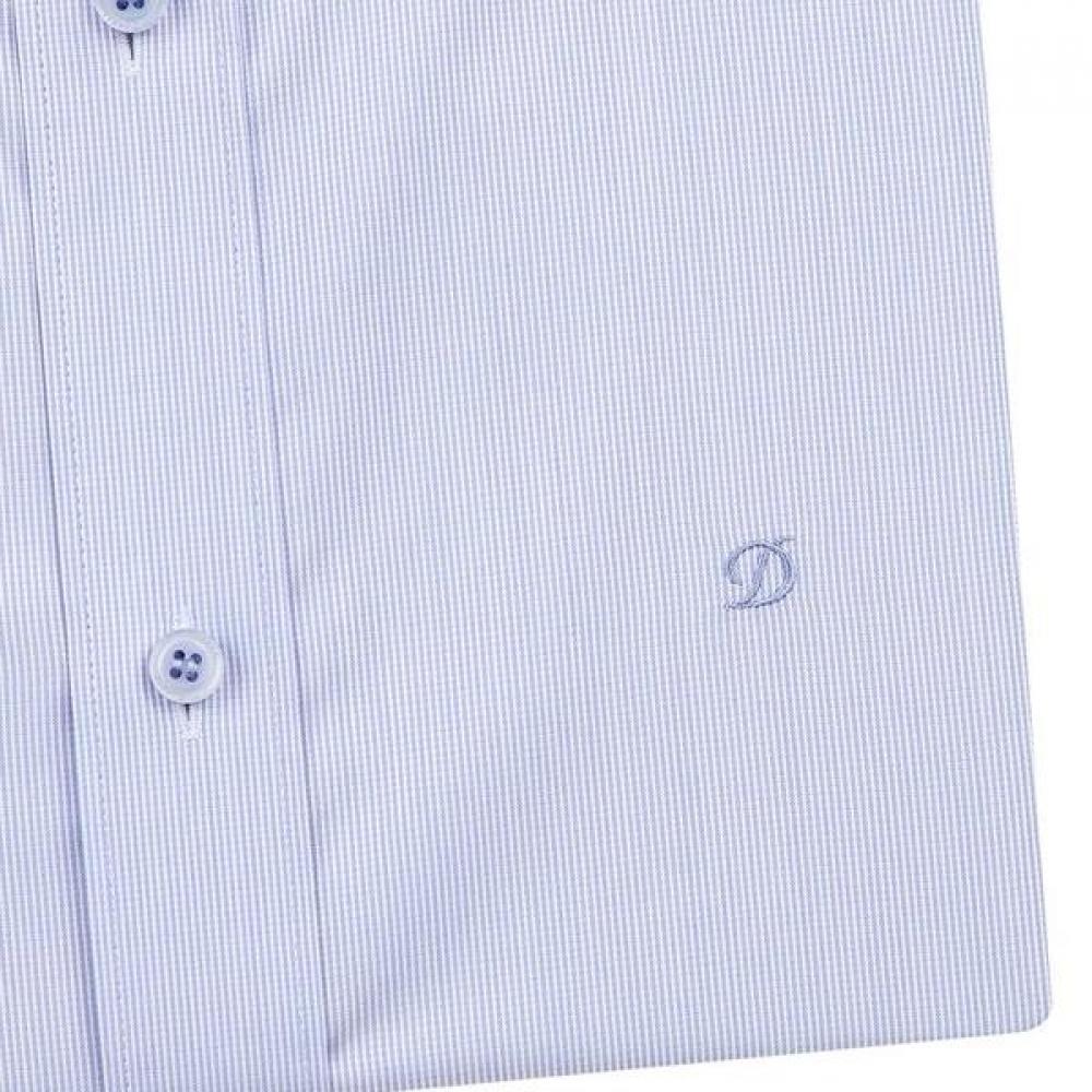 S.t. Dupont Men S Short Sleeve Two Tone Slim Fit Shirt Se6mm21hS308Sbu