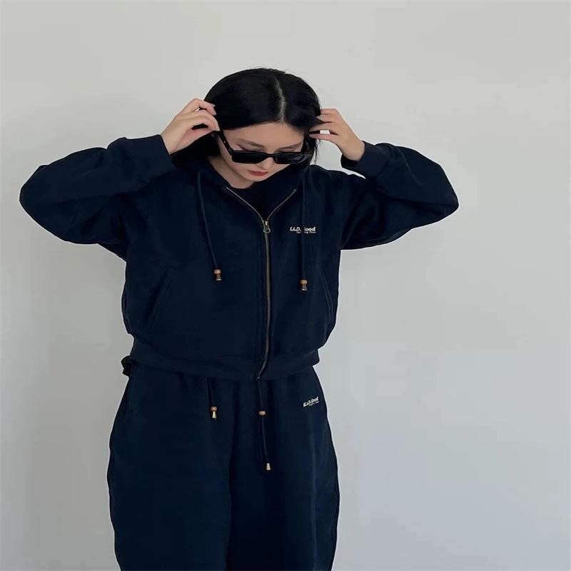 Large size loose sweater sports suit women's autumn fashion, thin and casual, two-piece set fat mm2-150kg