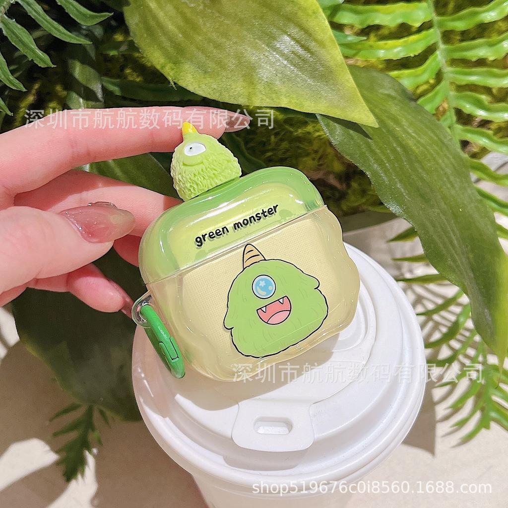 1011 new hair monster doll lying down suitable for airpodspro1 protective case 1st generation 1st generation Apple Bluetooth headset