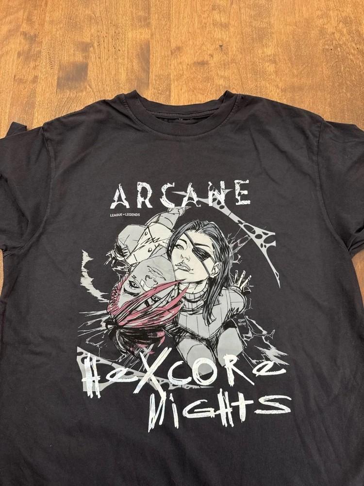 

Arcane League Of Legends Hexcore Nights 2025 Tshirt Full Size S3XL Unisex T-Shirt XXXXL