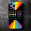 LGBT Rainbow Love Is Love Soft Phone Case for iPhone 16 16E 17 Air 15 Pro Max 14 Plus 13 Mini 11 12 7 Black Cover Back Shell
