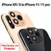 Falsches Kameraobjektiv-Aufkleber Zweite Wahl Für iPhone Handy Upgrade Displayschutzfolie für iPhone X / XS Max Wechsel zu iPhone 11 pro Max
