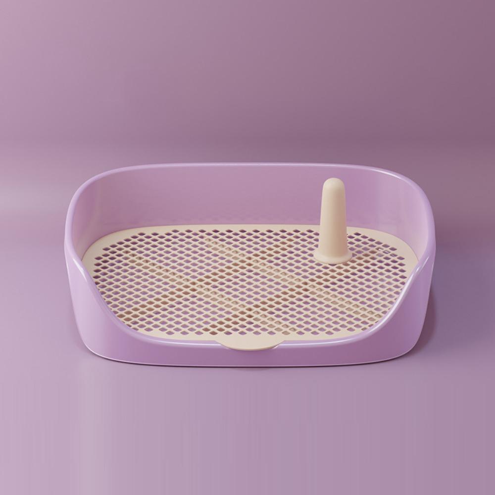Plastic Dog Potty Tray Heightened Fence With Pillar Pet Training Toliet Prevents Splash Mesh Grid Panel Dog Pee Pad Holder Tray