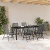Garden Dining Set 7 pcs Anthracite Powder Coated Steel