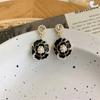 Fashion Pearl Camellia Dangle Earrings for Women's Earrings Jewelry Girl Gift Brincos