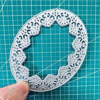 Ovale Spitze Metall Stanzschablonen Schablone für DIY Scrapbooking Fotoalbum Prägepapier Karten Basteln Stanzformen