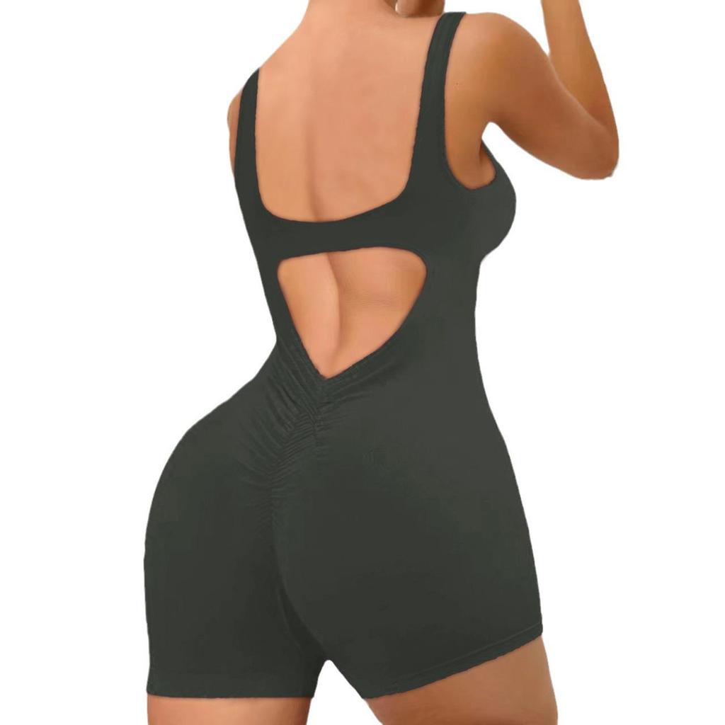 Europäischer & Amerikanischer Sexy Rücken Damen Yoga Jumpsuit Shorts