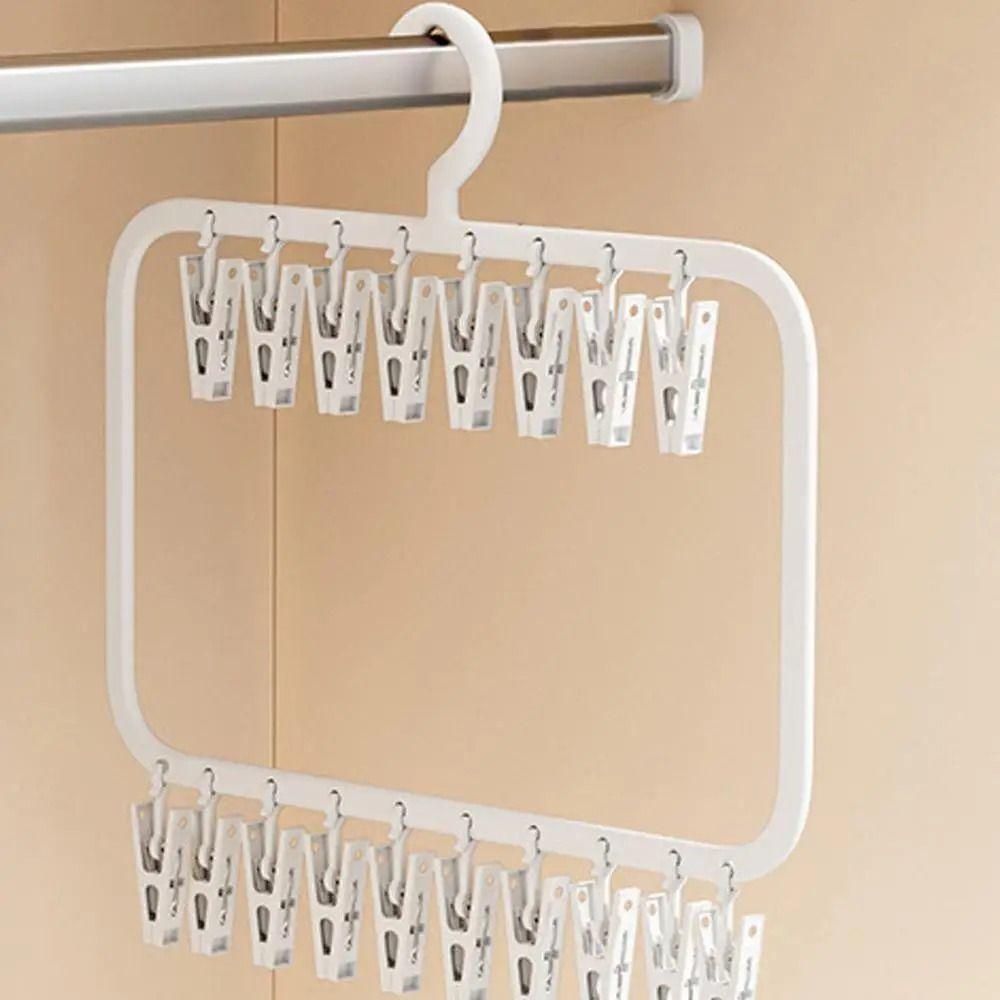 Windproof Sock Drying Rack Portable Drying Rack with Clips  Baby Clothes Drying