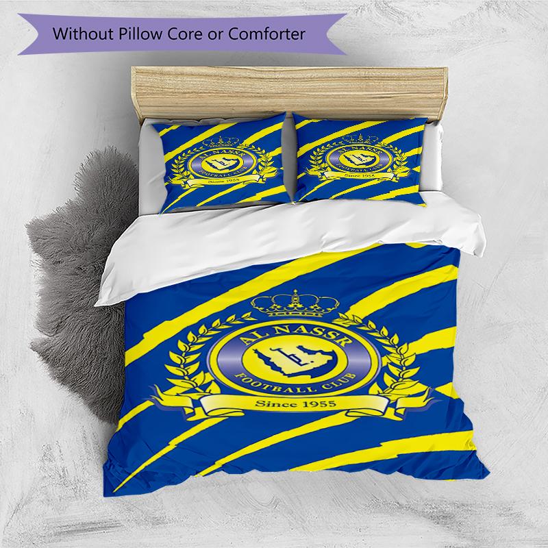 3pcs Football Team (27) Design Cover Set - HD Printed Bedding with 1 Cover and 2 Pillowcases - Perfect for Home and Dorm Decor