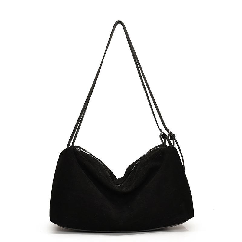 Retro Matte Suede Tote Bag Women's Bag Autumn and Winter New Large-capacity Commuter Bag Underarm Bag Shoulder Bag
