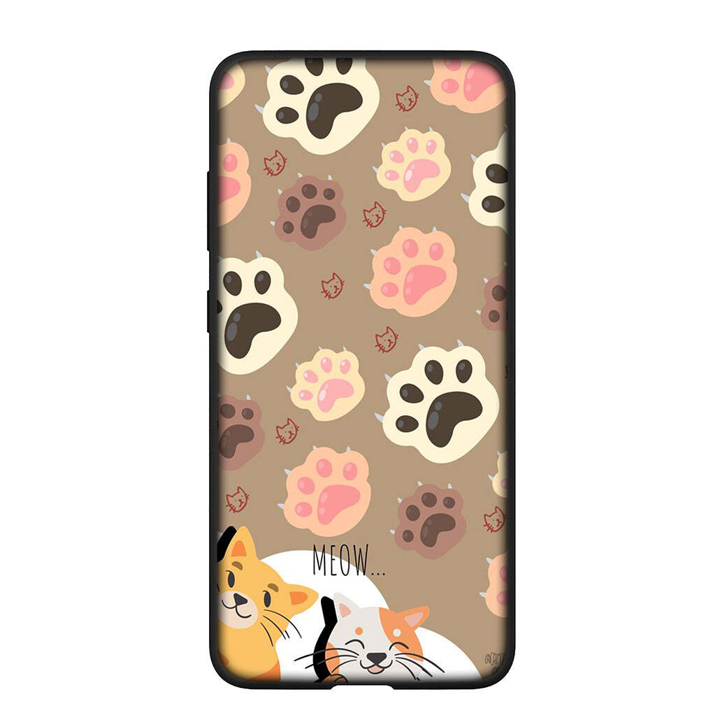 Phone Case for iPhone 17 16 15 Plus X XR 16E Huawei P30 P20 Lite Redmi Note 14 12 11 13 Pro Max OPPO A60 A80 A40 A18 A38 A54 Cartoon Dog Paw Cat Cover