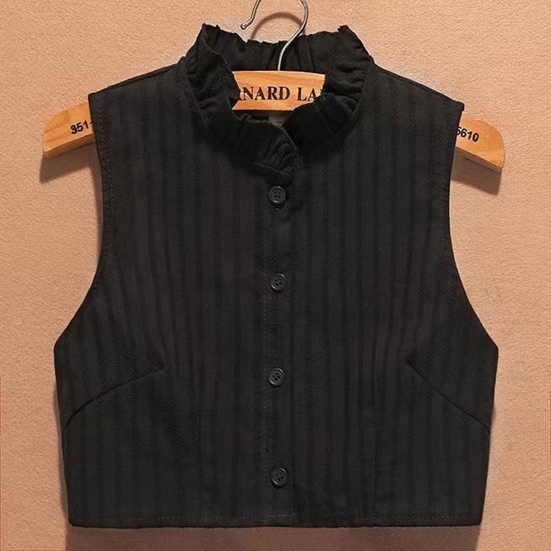 Fakes Collar Shirts for Women Detachable Collar Dickey Collar Breathable Cotton Ruffled Collar for Women Girls