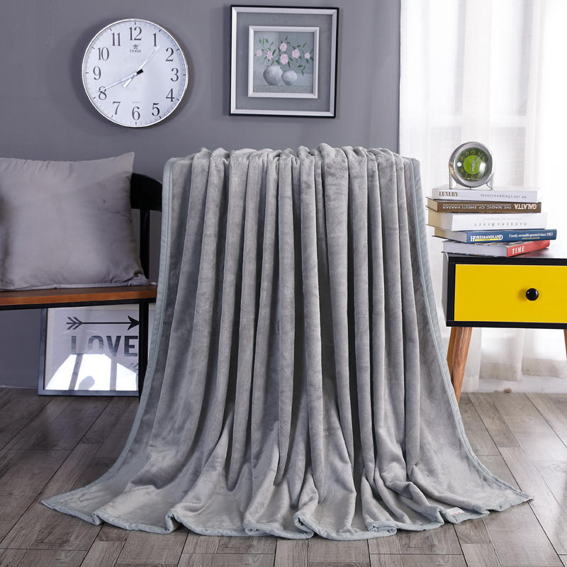 

Микроплюшевое фланелевое одеяло, супермягкий теплый однотонный коврик, постельное белье для дивана 200*230cm серый