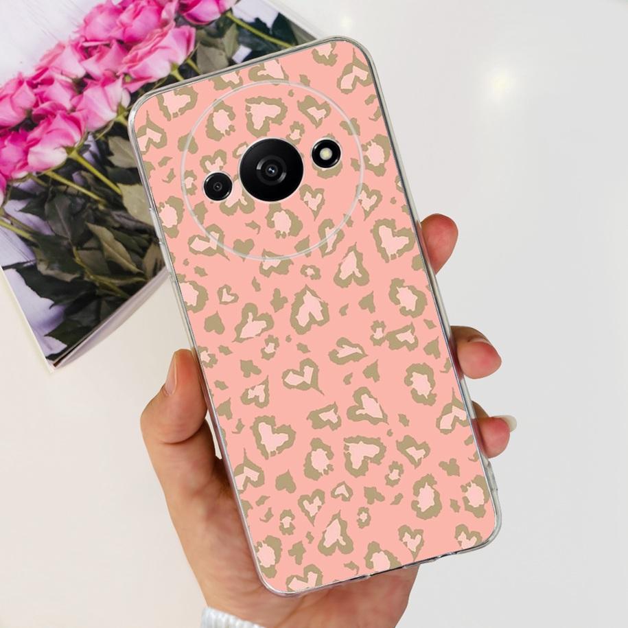 For Xiaomi Redmi A3 Case 2024 Popular Flower Soft Silicone Clear TPU Phone Cover For Xiomi Redmi A3 A 3 Bumper on RedmiA3 Fundas