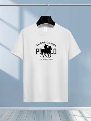 2024 neue luxuriöse Herren-Sommermode PO Ma Print T-Shirt reine Baumwolle Rundhals lässiger Trend hochwertig Y2K
