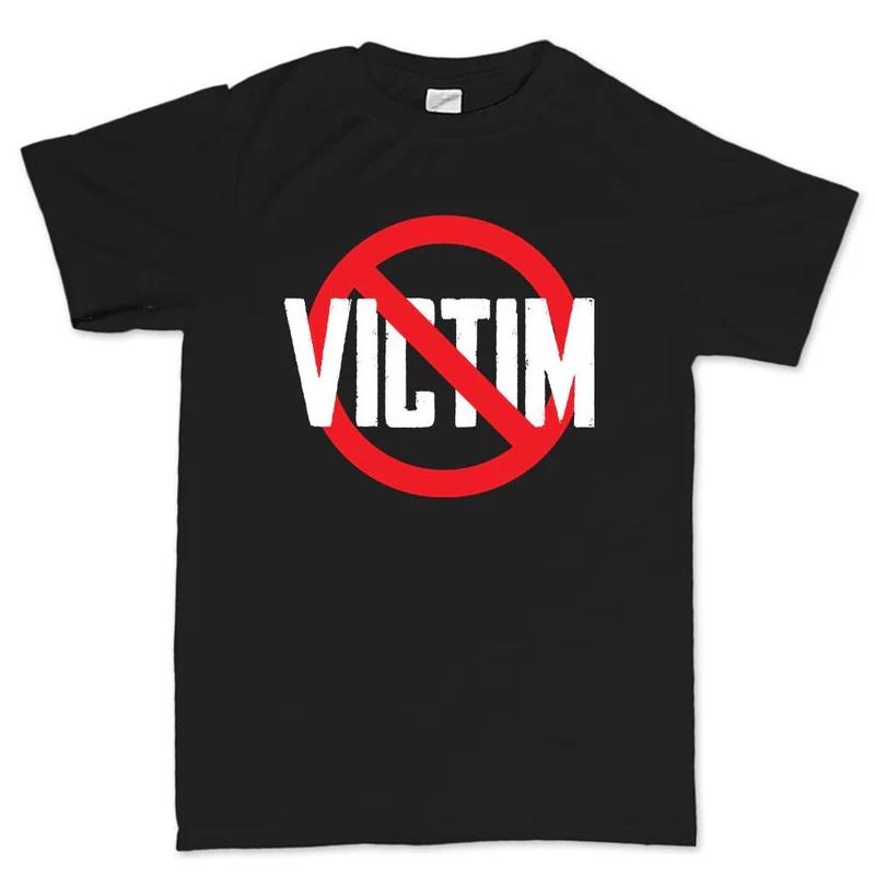 No Victim Cotton TShirt Casual Athletic Fitness Muscle Black Style S