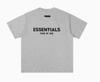 ESSENTIALS Double-line Flocking Trendy Unisex Cotton Short Sleeve & Shorts Set - Summer Casual 