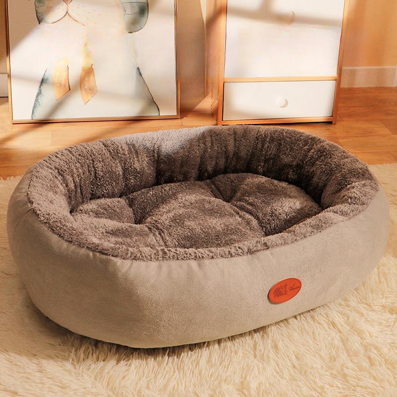 

Зимняя теплая будка для собак, зимняя теплая будка для кошек, зимний сон со съемным и моющимся универсальным ковриком для собак на все времена года, постельное белье для домашних животных L 75*60*21