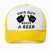 This Guy Needs A Beer Graphic Print Baseball Cap Women Summer Funny Casual Fashion Harajuku Drinking Gift Mesh Breathable