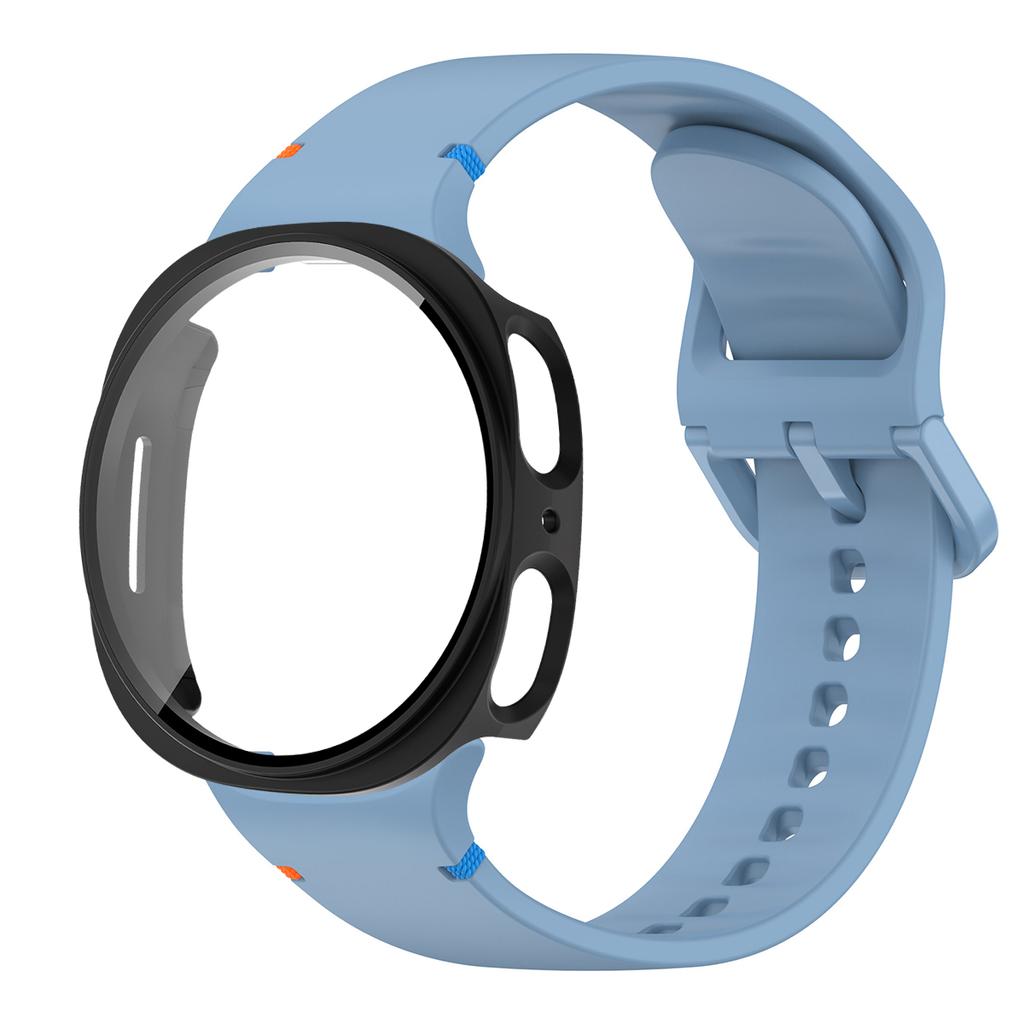 Silikonarmband für Samsung Galaxy Watch 8 40 44mm Armband Mit Hülle Displayschutz Bumper-Abdeckung für Smart Strap Handgelenkzubehör