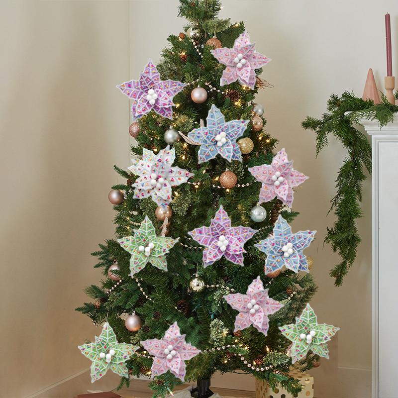 1PC Decorations Atmosphere Fabrics Flower Arrangements Christmas Flowers Christmas Velvet Fur Ball Simulations Ornaments Festival