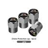 4PCS Car Tire Stem Valve Cap Airdust Waterproof Wheel Tire Valve Rim Stem Cover For Honda Mugen Vezel Accord Fit City Legend CRV Valve Stems 1