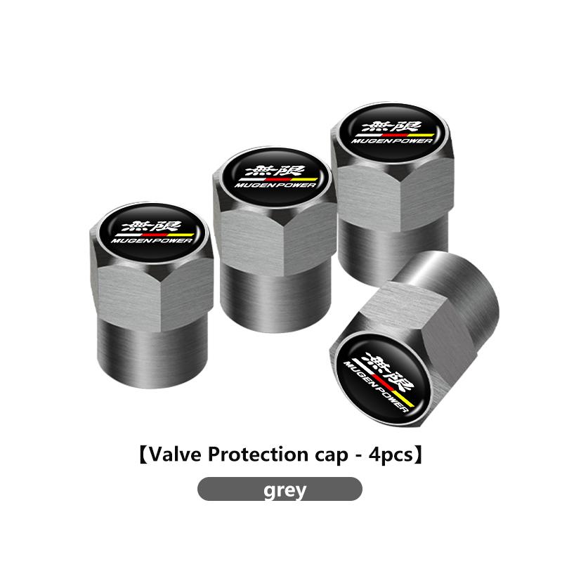 4PCS Car Tire Stem Valve Cap Airdust Waterproof Wheel Tire Valve Rim Stem Cover For Honda Mugen Vezel Accord Fit City Legend CRV Valve Stems 1