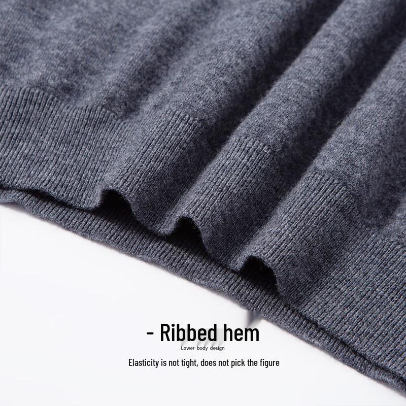 Hodo Men's 100% Pure Wool Lightweight Round Neck Sweater