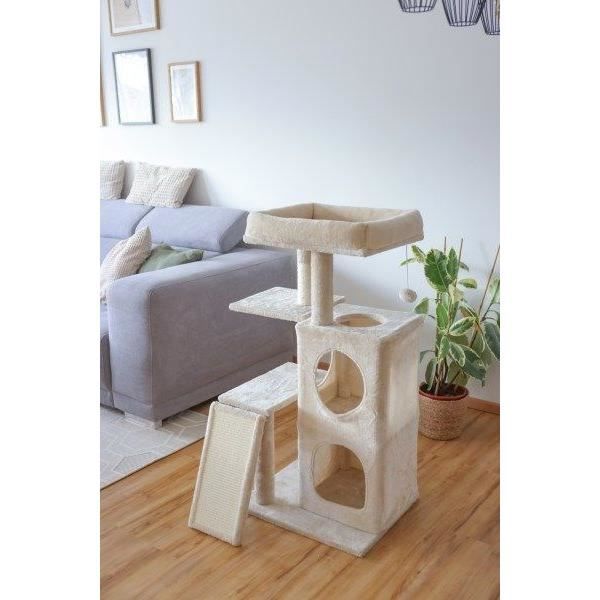 KERBL - Arbre à chat ALESSIA 100 cm - Moelleux - Alcôve à deux étages
