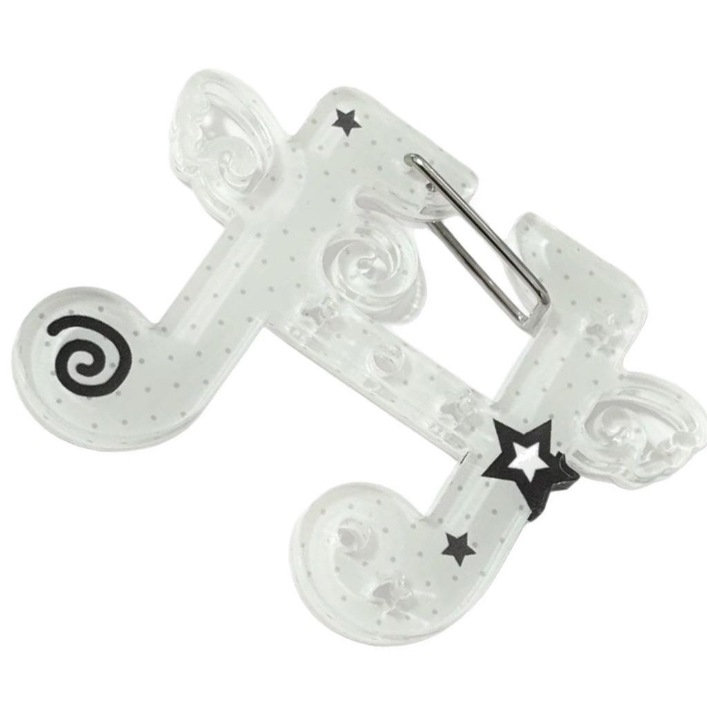 Acrylic Musical Notes Carabiner Cartoon Cats Pendant Keychain Bag Charm Ornament Decoration for Women and Students