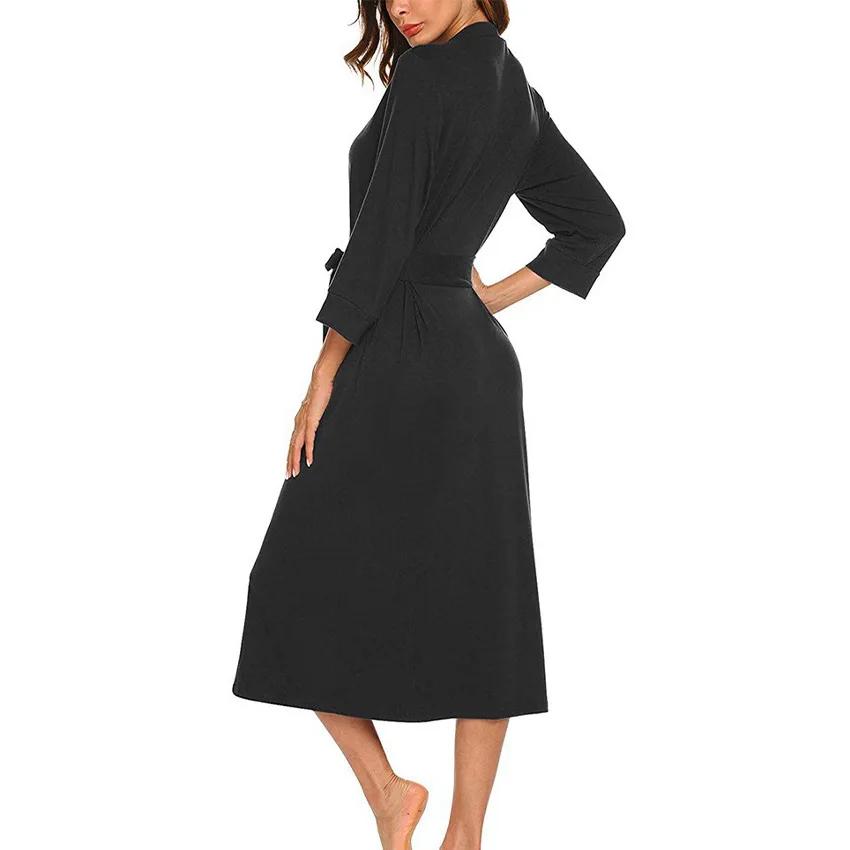 Large Size Cotton Bath Robe Women’S Casual Spring Autumn Sleepwear Woman Home Wear Bathrobe Long Sleeve Cotton Shower Clothing