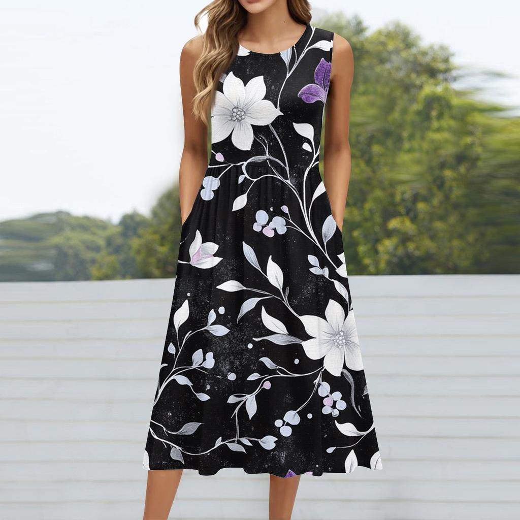 Damen Sommer V-Ausschnitt Lässige Strandkleider Pods Kurzarm Gestreifte Geometrisch Bedruckte Kleider