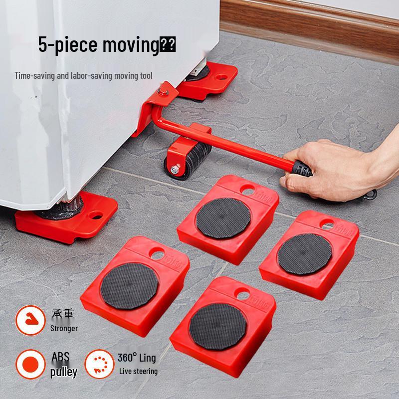 Heavy-Duty Furniture Moving Pulley System - Labor-Saving Tool for Bed and Object Relocation