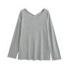 Lazy wind loose sunscreen blouse women's summer new American solid color Spice girl round neck long sleeve pullover T-shirt