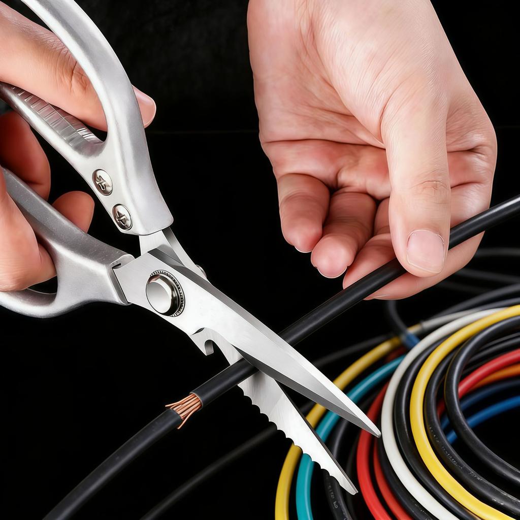 SK5 aluminum alloy handle scissors kitchen household scissors multi-functional stainless steel strong chicken bone barbecue scissors