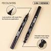 1PC Waterproof Double-headed Eyeliner - Including Star/love/moon Pattern, Quick Drying, Suitable for Beginners and Professionals