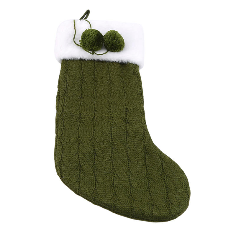 Cute Christmas Knitted Stockings Socks Candy Gift Party Favor Bag Tree Hanging Ornament Home Christmas Decoration
