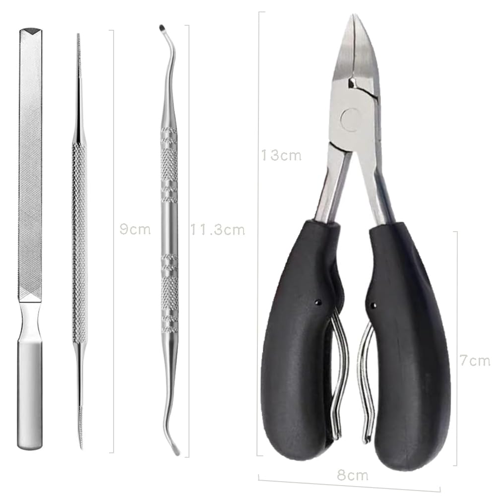 XIAOBUDING Nail Stainless Slider Cuticle For Hands and Popular Gift for the Black Clipper, Steel, Type, Clipper, Prong, Feet, Multi-Function, Elderly,