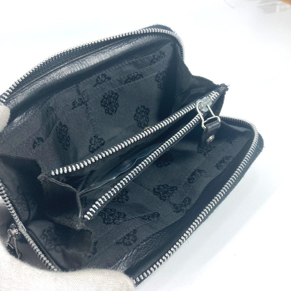 CHROME HEARTS logo Zip Around Long Wallet Long Wallet Nylon Black