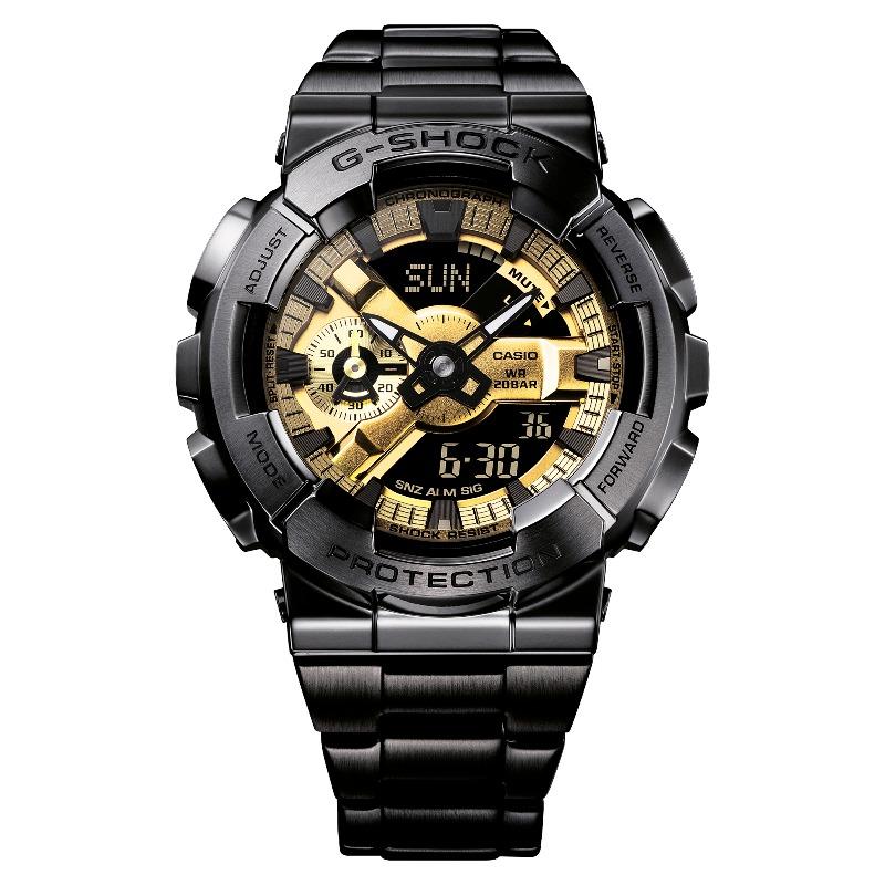 Casio G-SHOCK Men's Stainless Steel 200M Water Resistant Digital Shock Resistant Quartz Watch GM-110BD-1A9