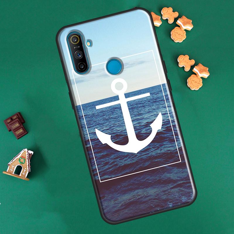 Nautischer Anker Boot Meer Hülle Für OnePlus 10 Pro 9 Pro 8T 9R Nord2 Hülle Für Realme 8i 9i 8 Pro C21 GT Neo 2 Master